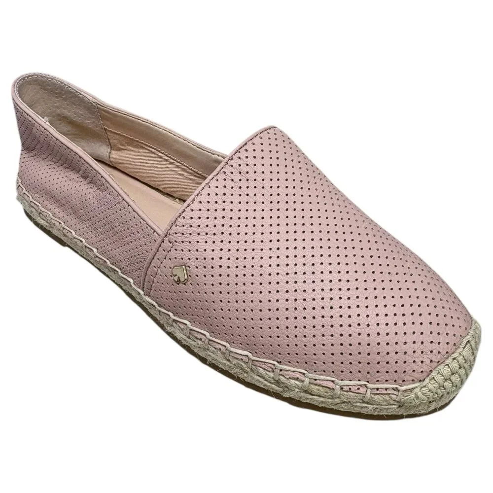 kate Spade‎ NY Gianna Pink Perforated Leather Espadrille NWOB